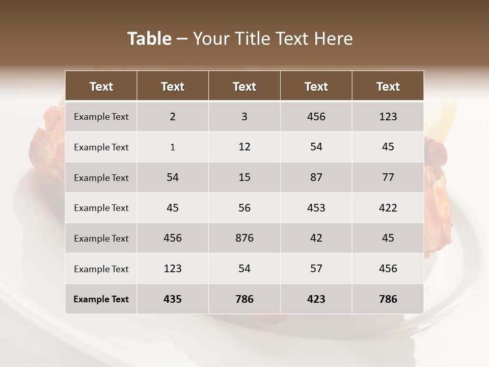Leg Vegetable Salad PowerPoint Template