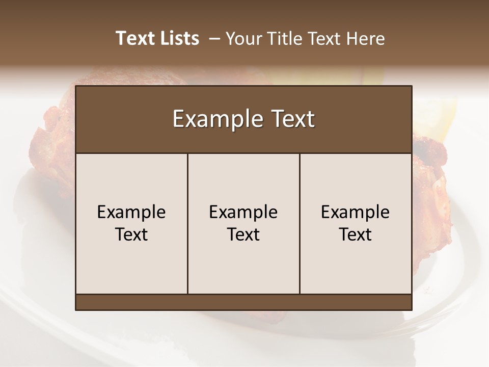 Leg Vegetable Salad PowerPoint Template