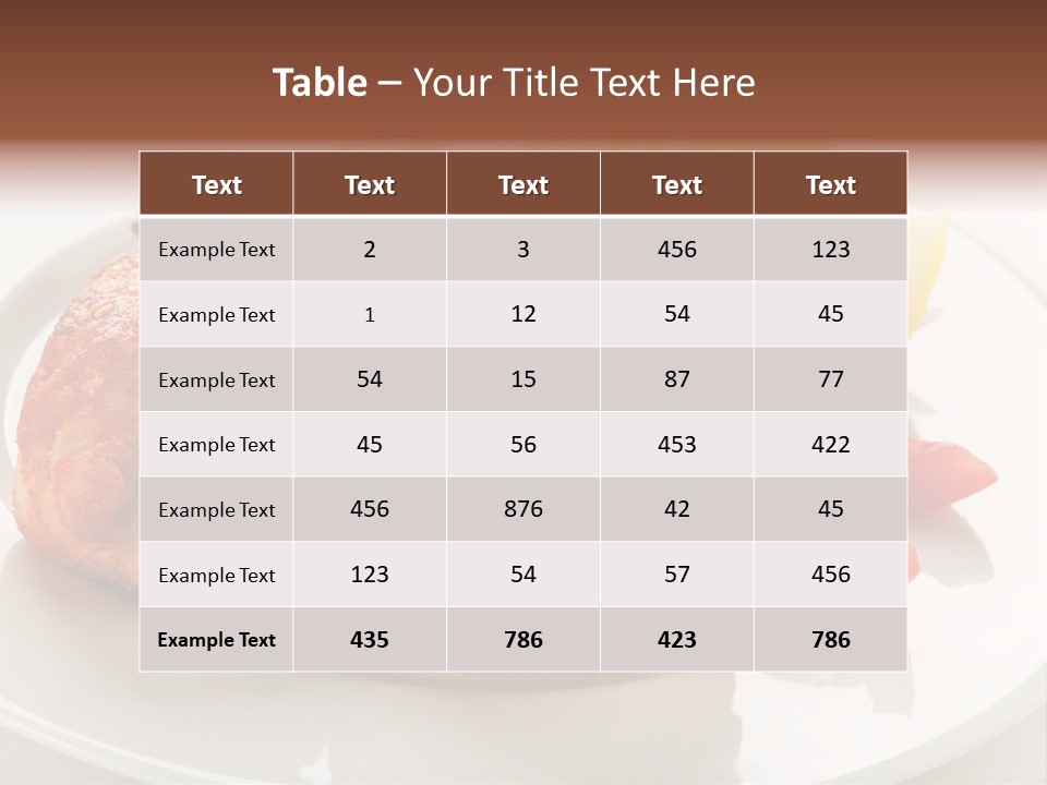 Leg Calorie Poultry PowerPoint Template