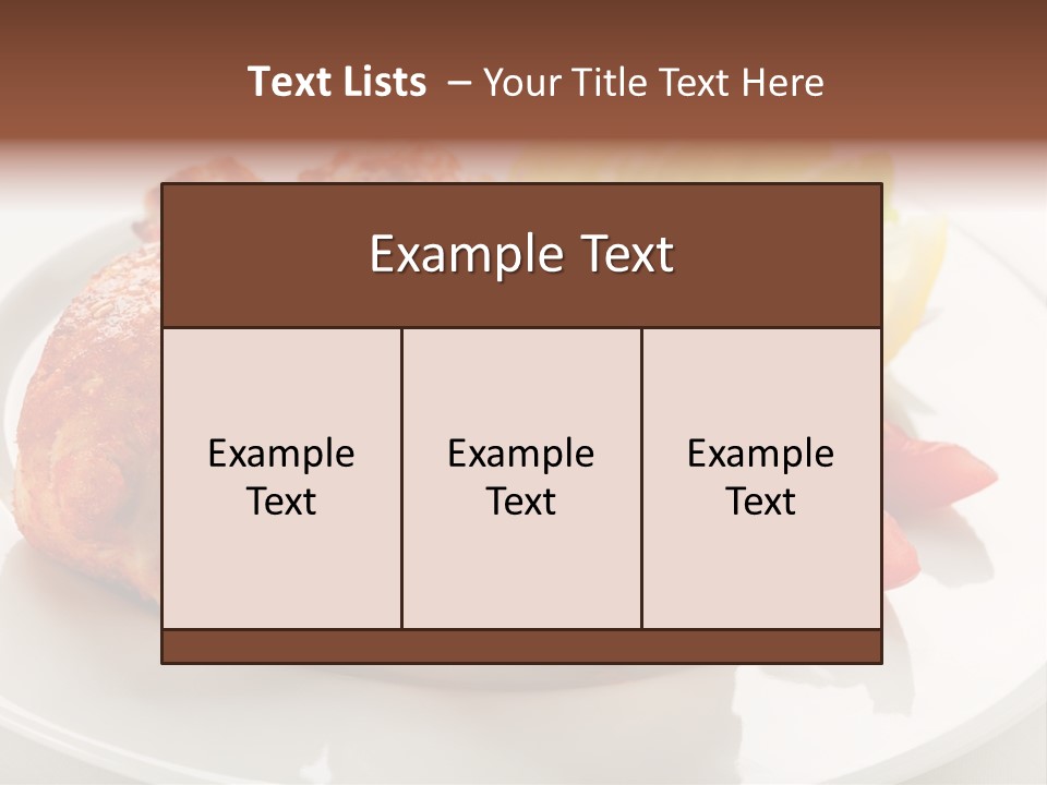Leg Calorie Poultry PowerPoint Template