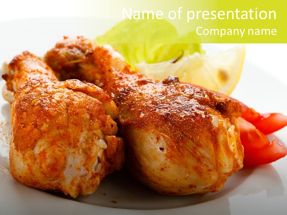 Poultry Meal Leg PowerPoint Template