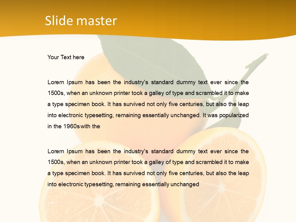 Slice Colorful Citrus PowerPoint Template