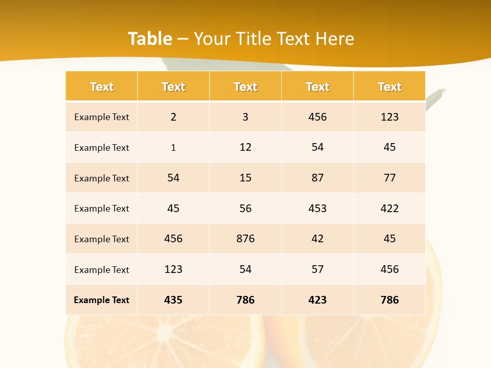 Slice Colorful Citrus PowerPoint Template