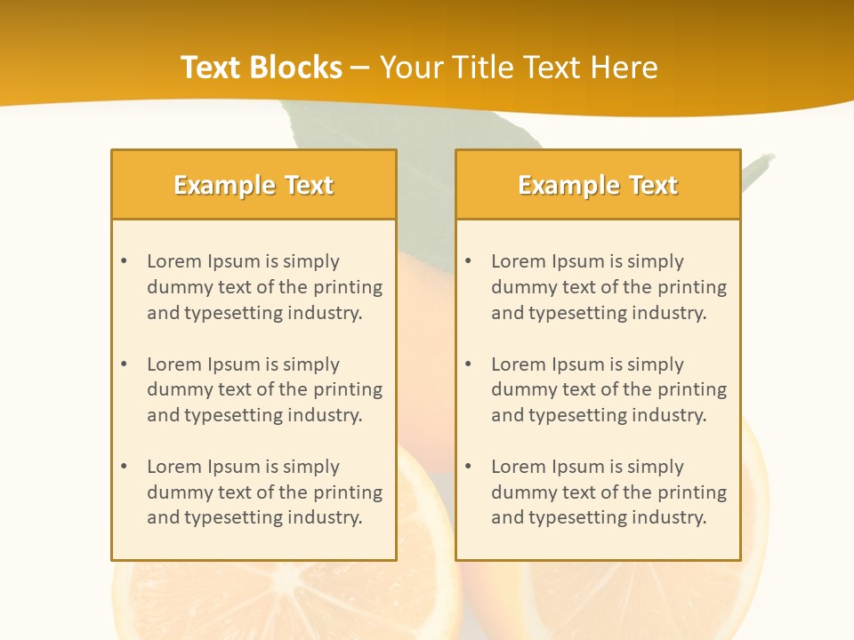 Slice Colorful Citrus PowerPoint Template