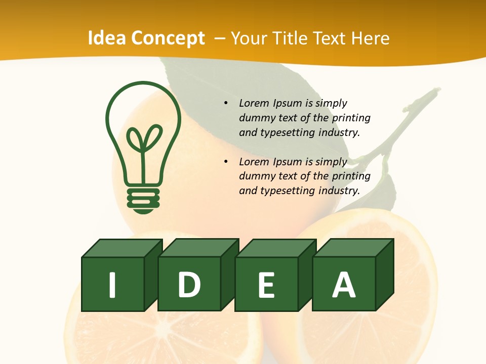 Slice Colorful Citrus PowerPoint Template