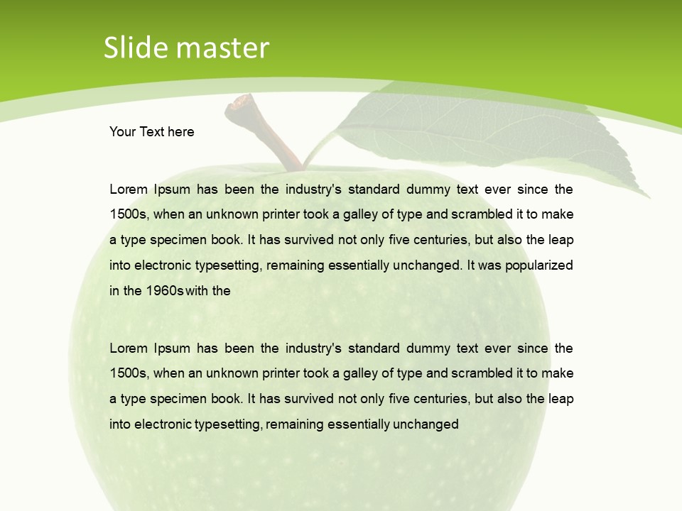 Healthcare Lifestyle Diet PowerPoint Template