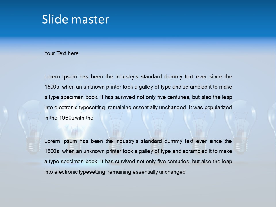 Filament Shine Illustration PowerPoint Template