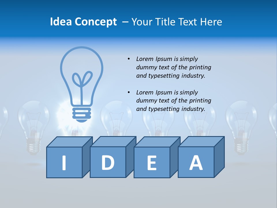 Filament Shine Illustration PowerPoint Template