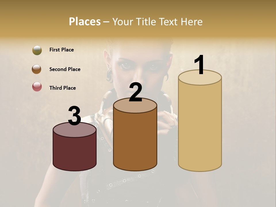 Close Up Young Pretty PowerPoint Template