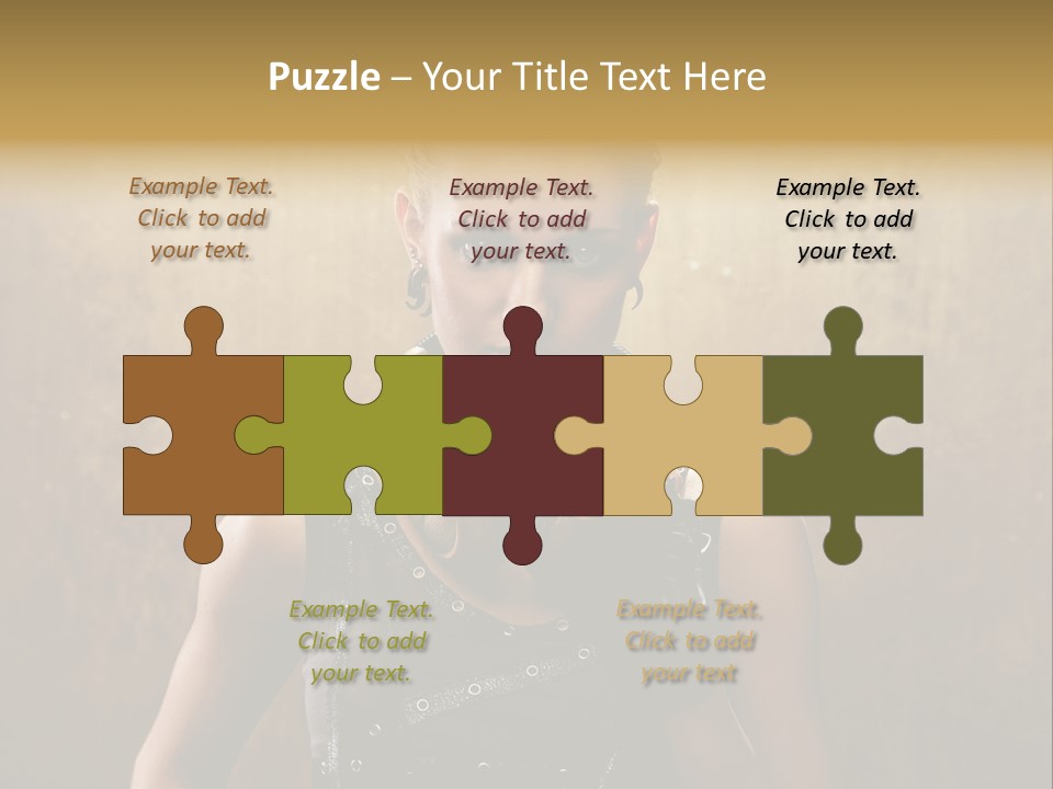 Close Up Young Pretty PowerPoint Template