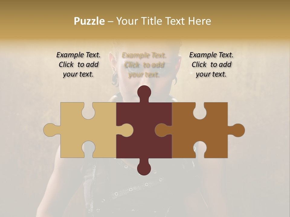 Close Up Young Pretty PowerPoint Template