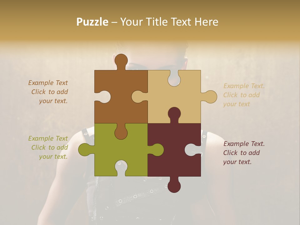 Close Up Young Pretty PowerPoint Template