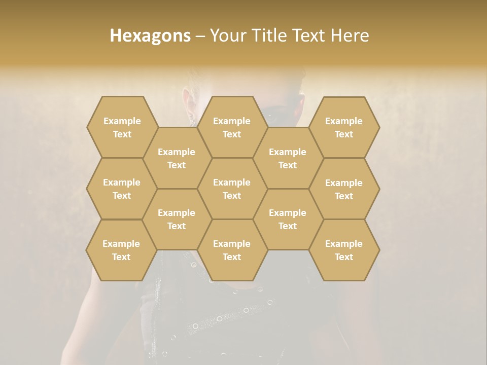 Close Up Young Pretty PowerPoint Template