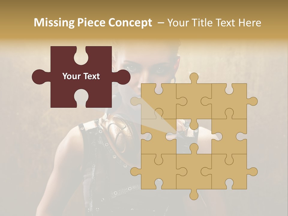 Close Up Young Pretty PowerPoint Template