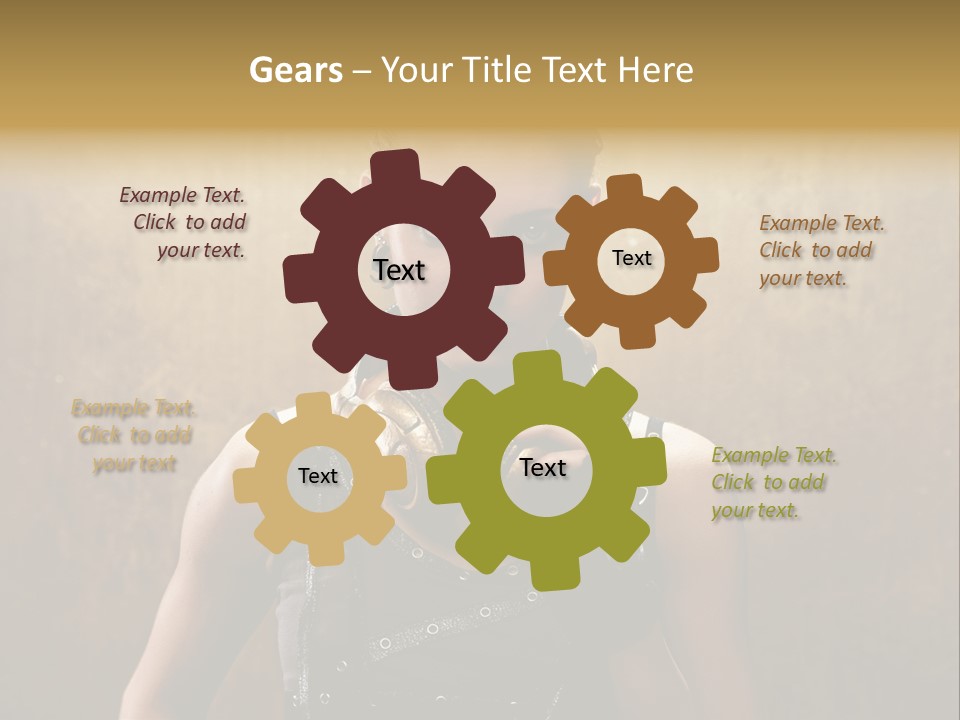 Close Up Young Pretty PowerPoint Template