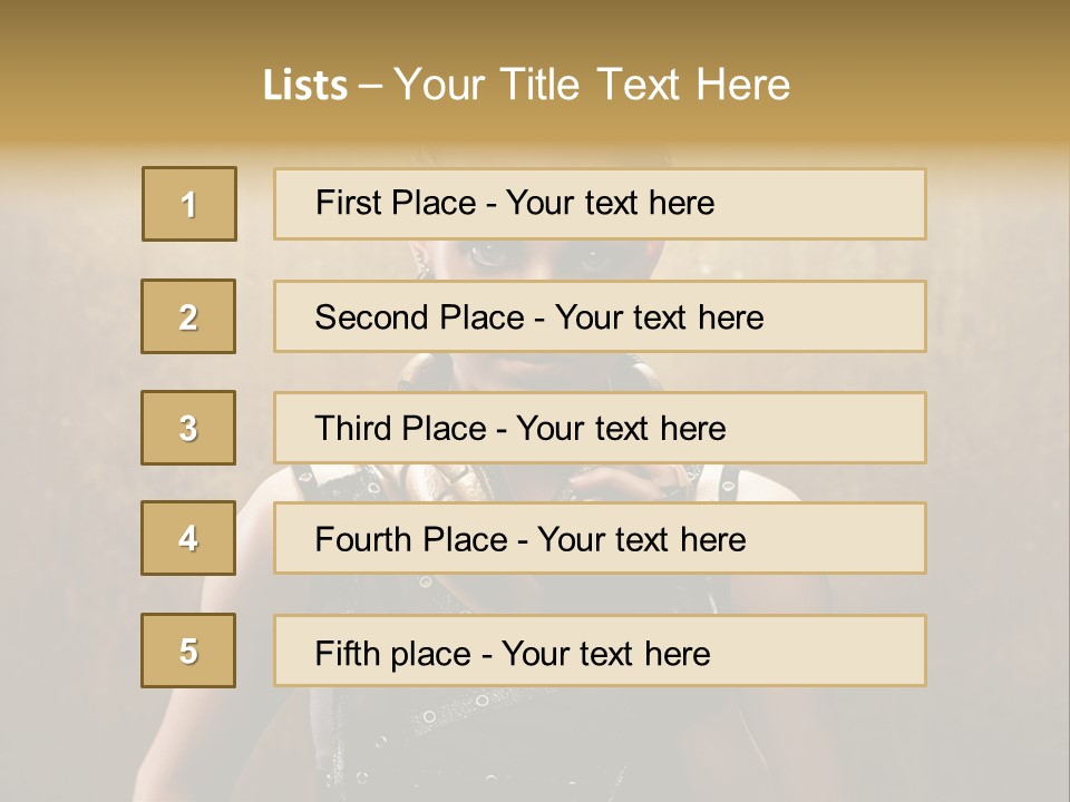 Close Up Young Pretty PowerPoint Template