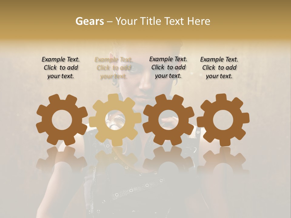 Close Up Young Pretty PowerPoint Template
