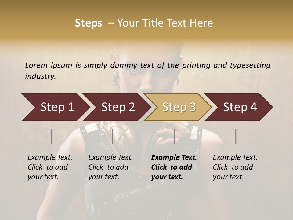 Close Up Young Pretty PowerPoint Template