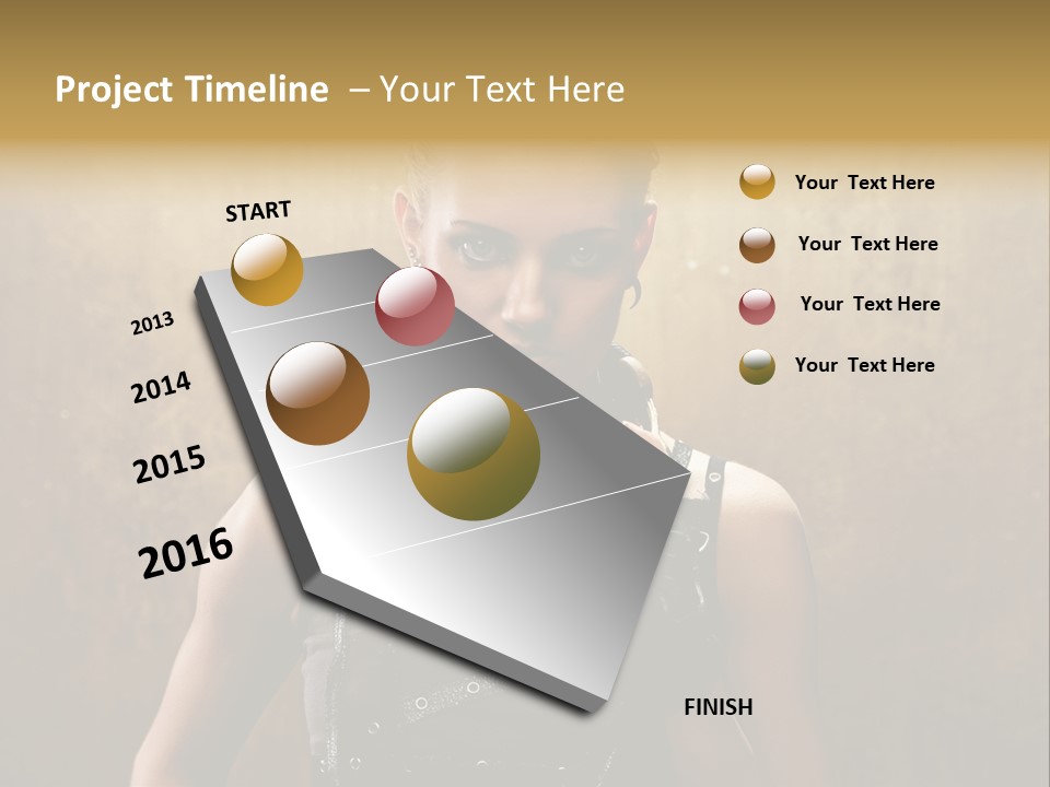 Close Up Young Pretty PowerPoint Template