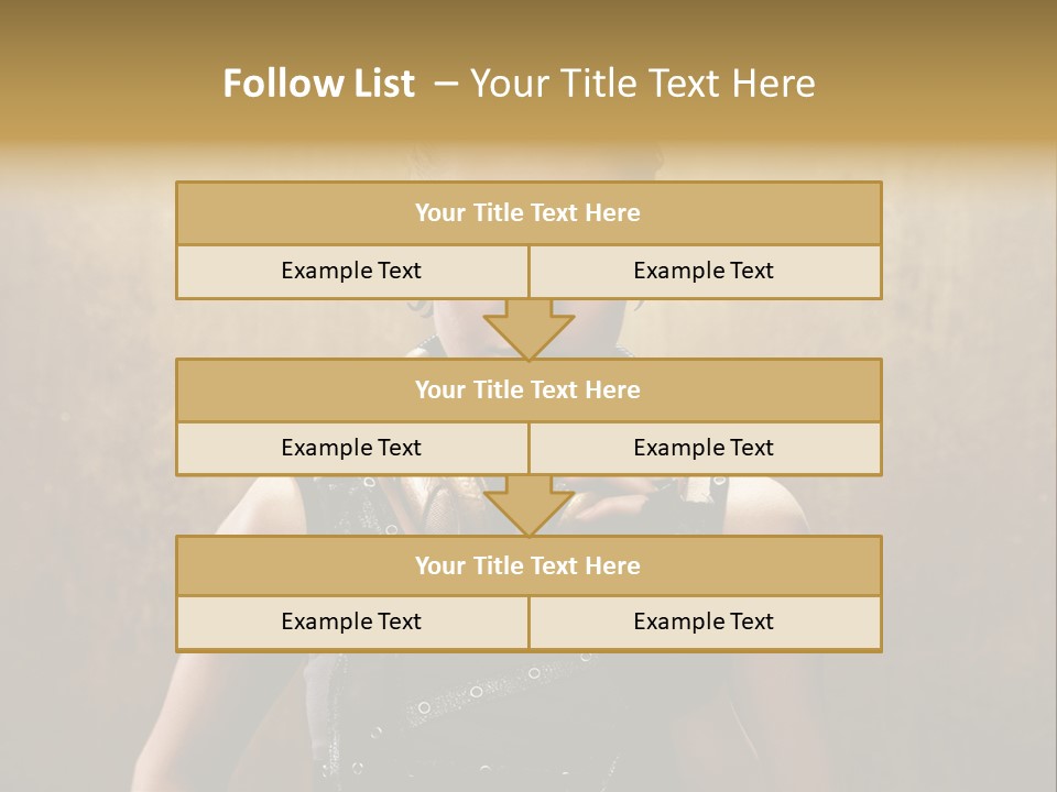 Close Up Young Pretty PowerPoint Template