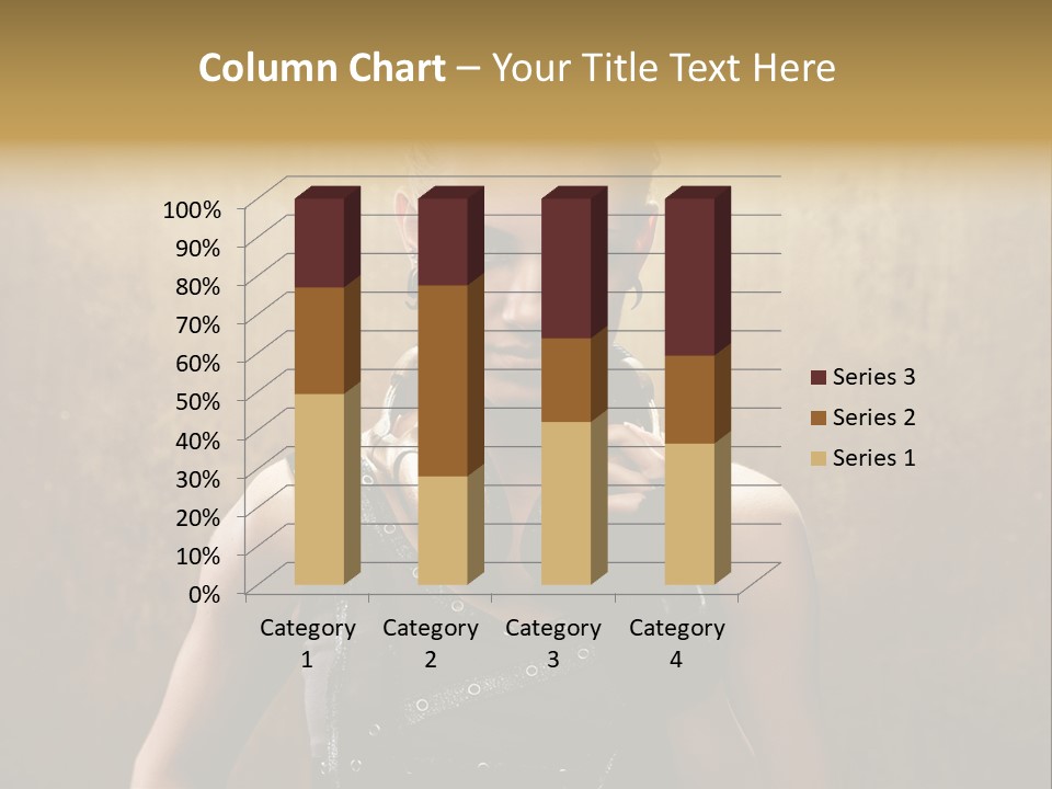 Close Up Young Pretty PowerPoint Template