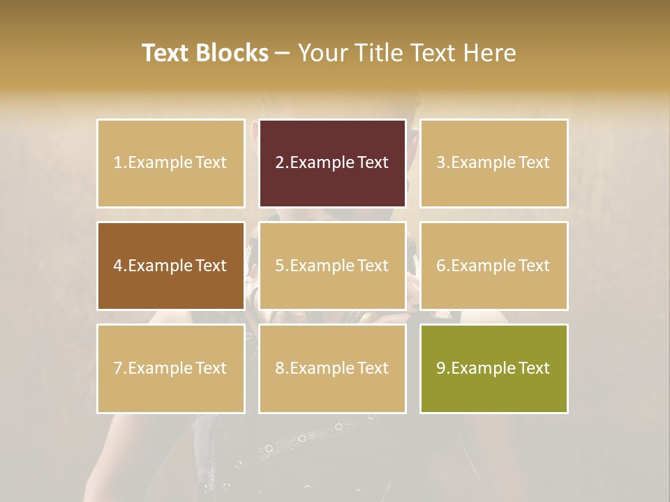 Close Up Young Pretty PowerPoint Template