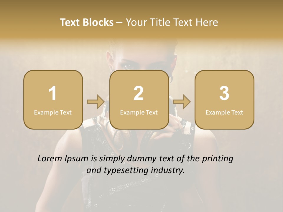 Close Up Young Pretty PowerPoint Template