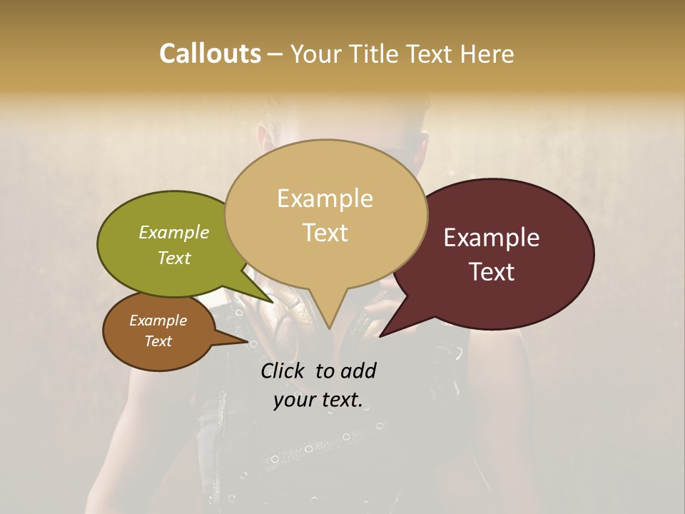 Close Up Young Pretty PowerPoint Template