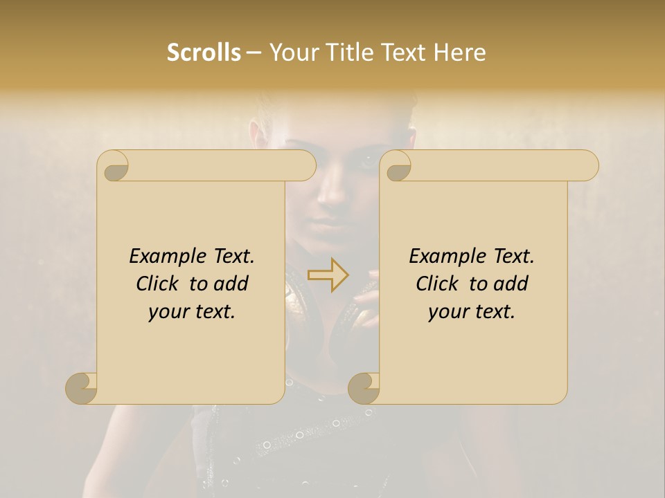 Close Up Young Pretty PowerPoint Template