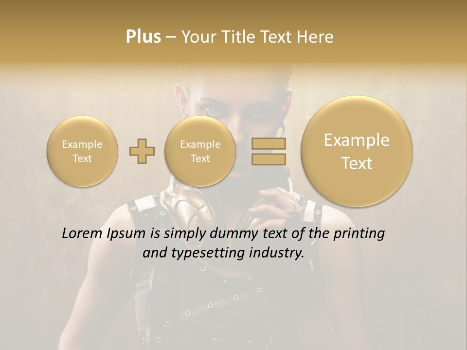 Close Up Young Pretty PowerPoint Template
