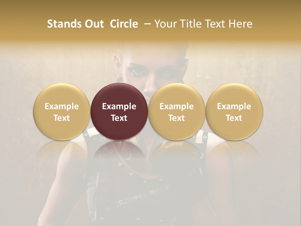 Close Up Young Pretty PowerPoint Template