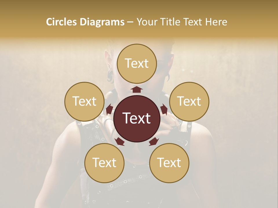 Close Up Young Pretty PowerPoint Template