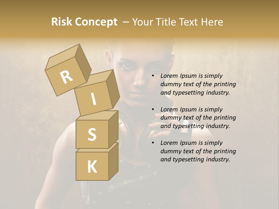 Close Up Young Pretty PowerPoint Template