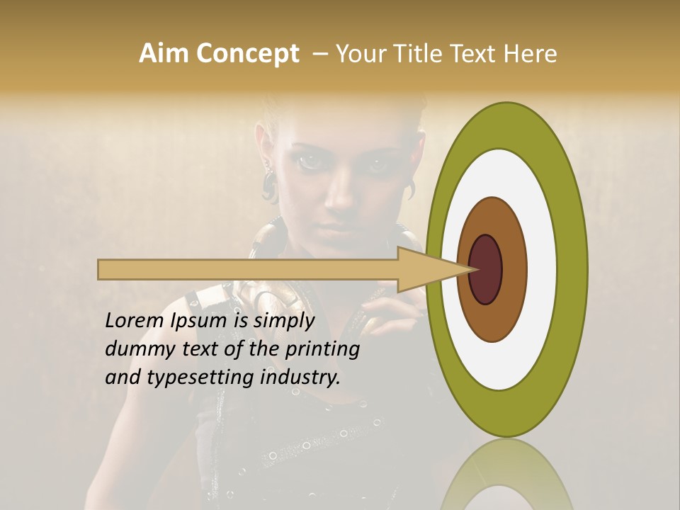 Close Up Young Pretty PowerPoint Template