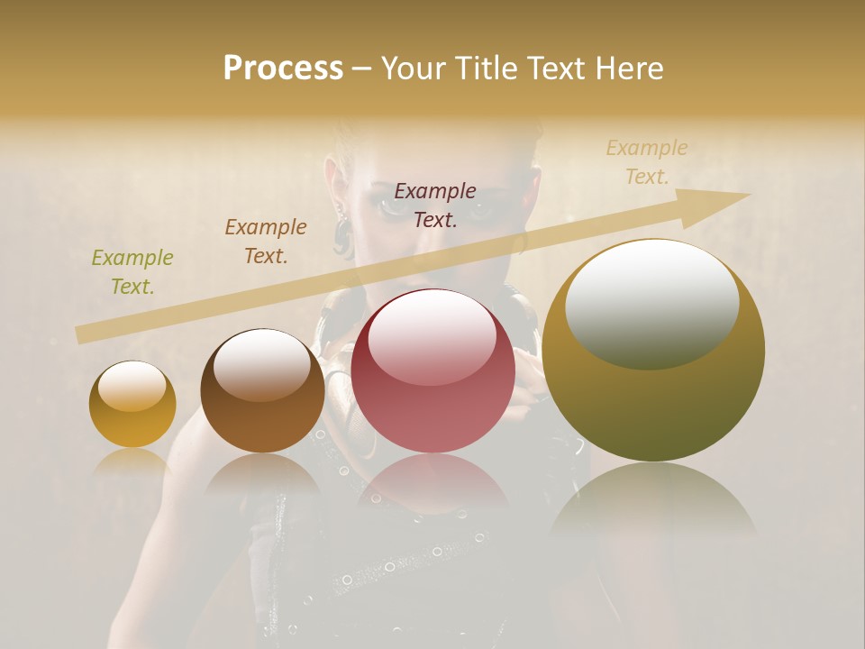 Close Up Young Pretty PowerPoint Template