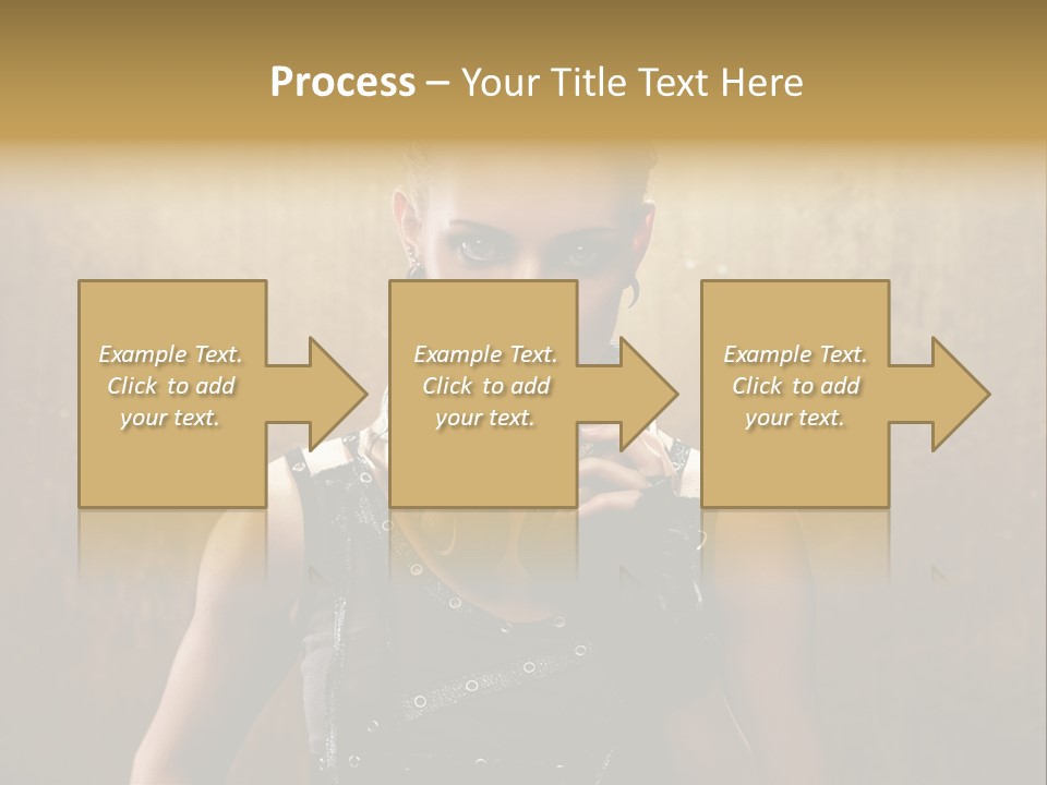 Close Up Young Pretty PowerPoint Template