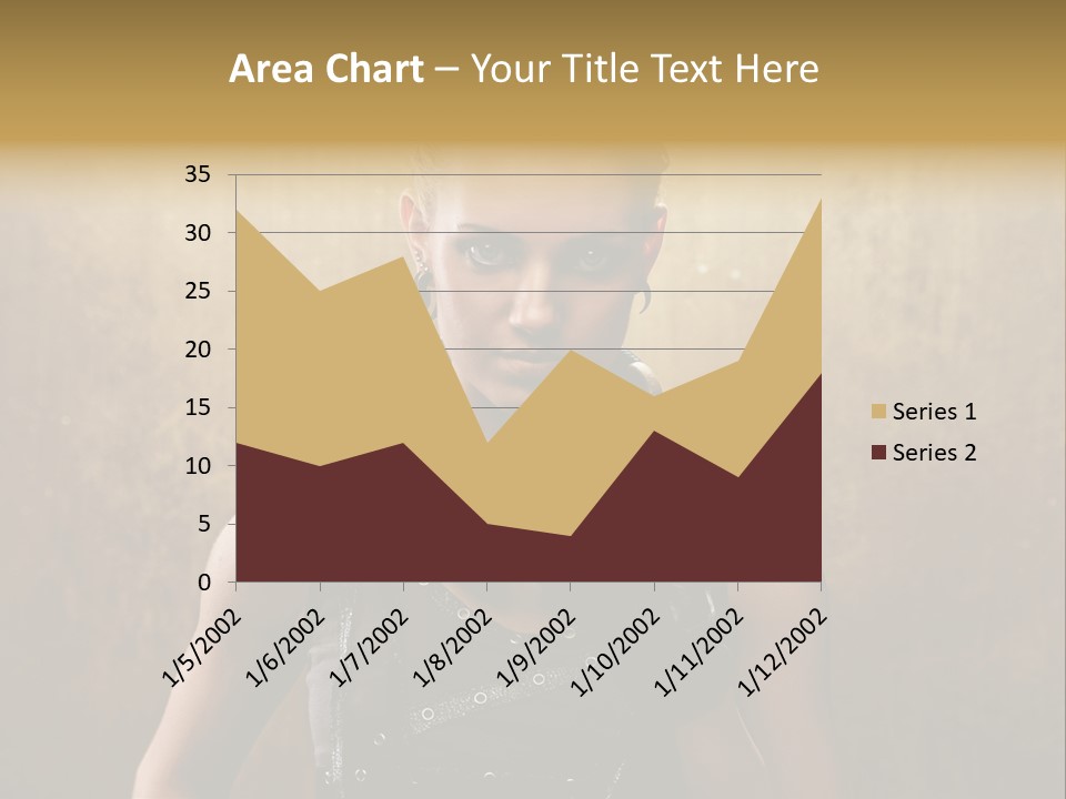 Close Up Young Pretty PowerPoint Template