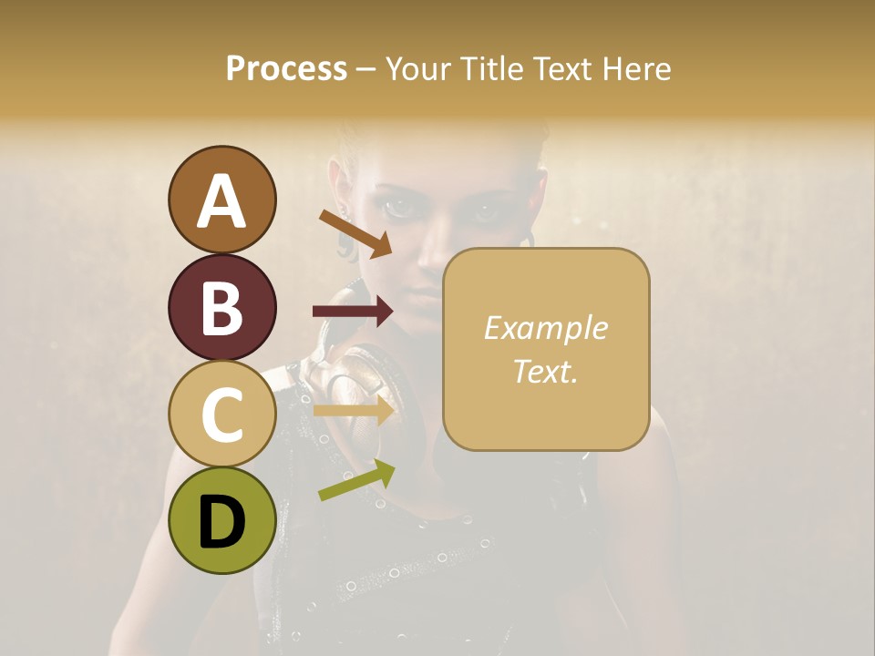 Close Up Young Pretty PowerPoint Template