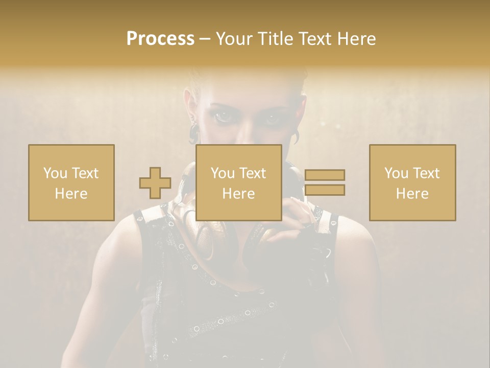 Close Up Young Pretty PowerPoint Template