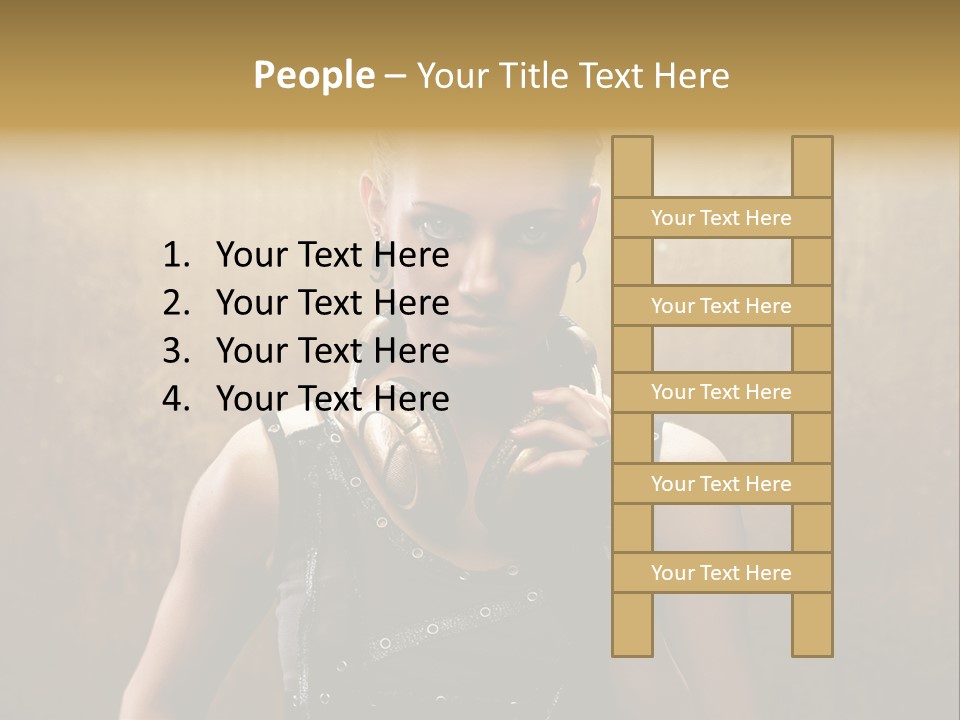 Close Up Young Pretty PowerPoint Template