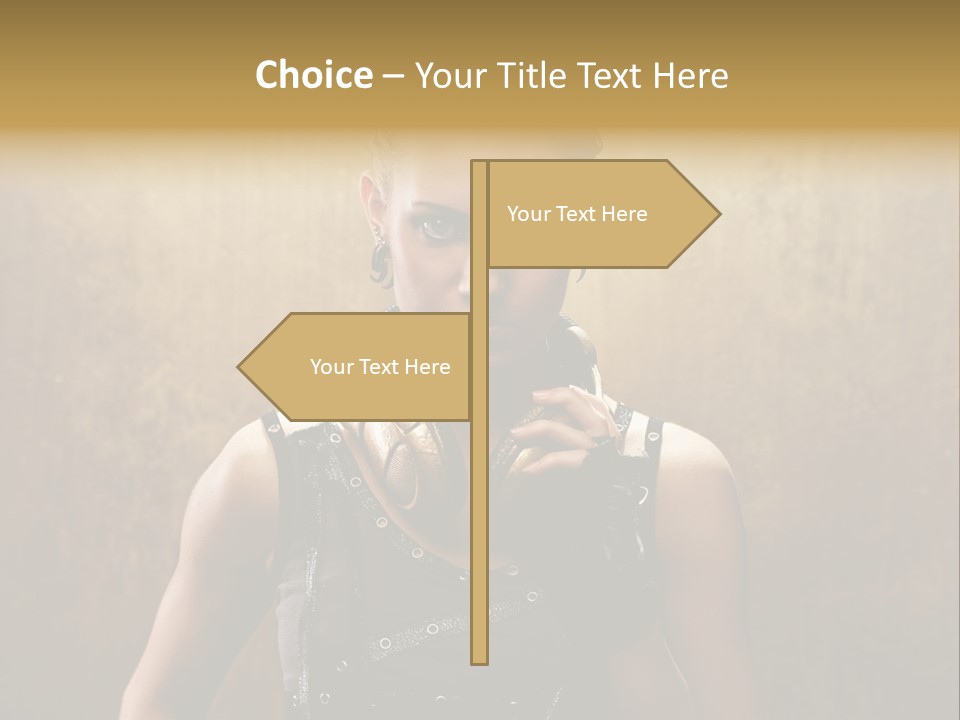 Close Up Young Pretty PowerPoint Template