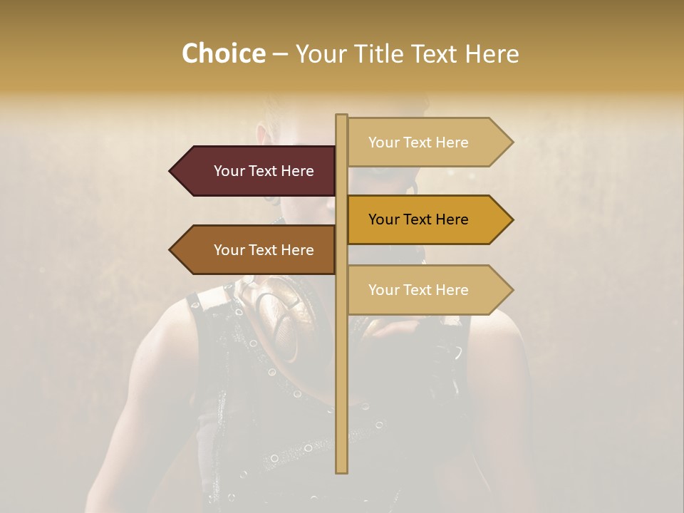 Close Up Young Pretty PowerPoint Template