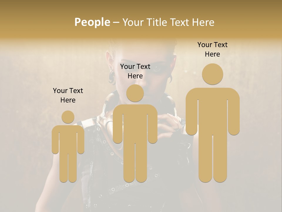 Close Up Young Pretty PowerPoint Template