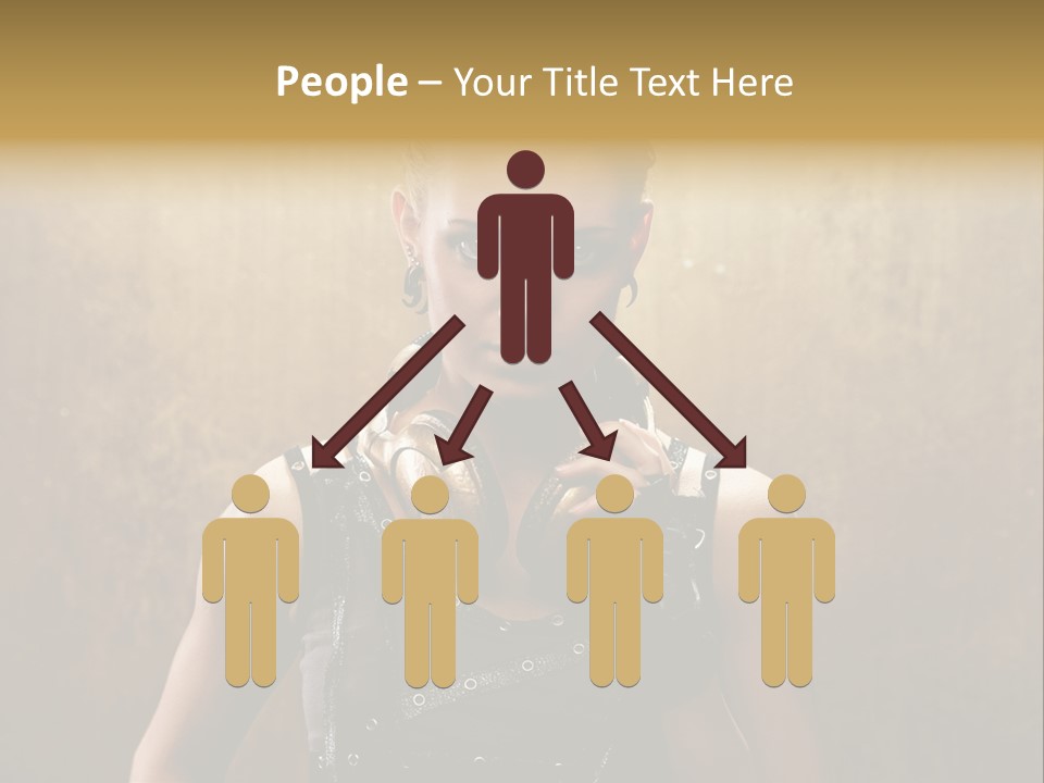 Close Up Young Pretty PowerPoint Template