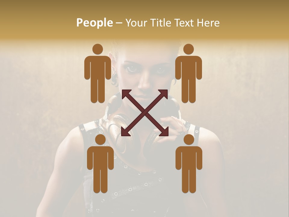 Close Up Young Pretty PowerPoint Template