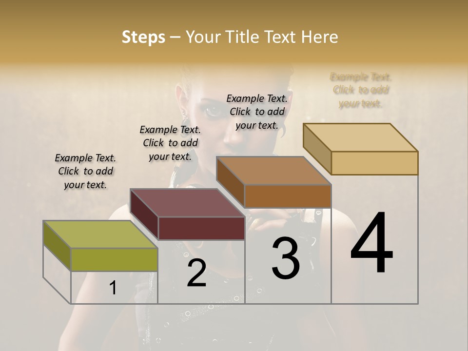 Close Up Young Pretty PowerPoint Template