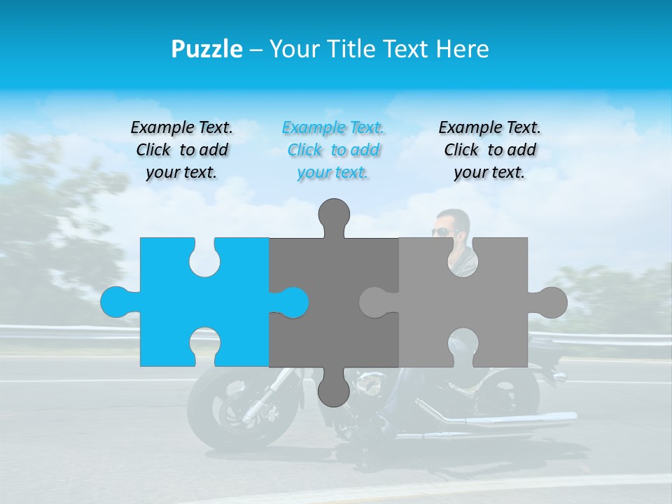 Biking Caucasian Rider PowerPoint Template