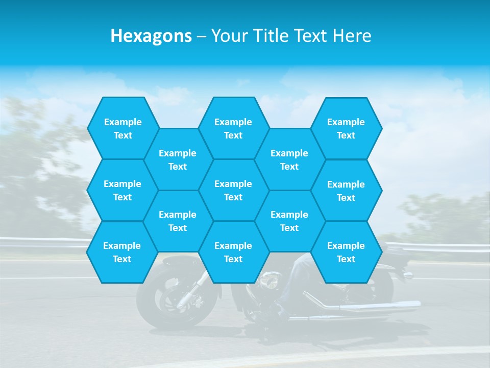 Biking Caucasian Rider PowerPoint Template