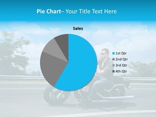 Biking Caucasian Rider PowerPoint Template