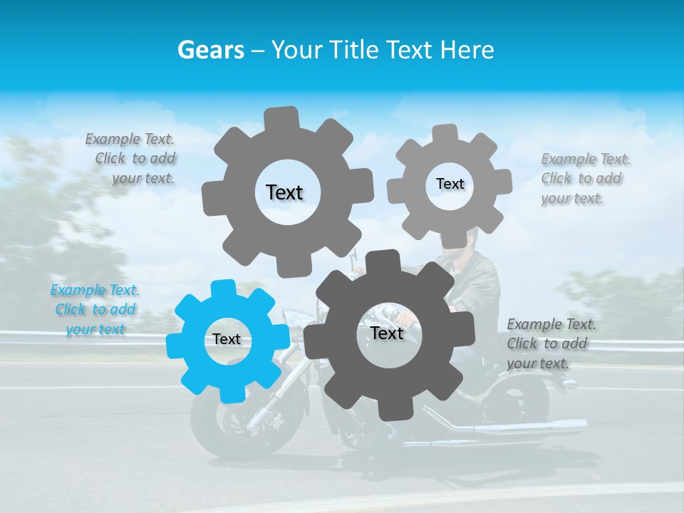 Biking Caucasian Rider PowerPoint Template